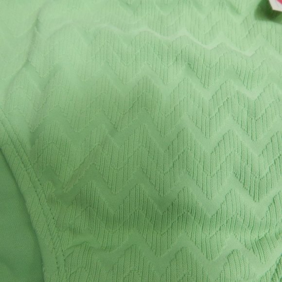 Bikini Bottoms High Leg High Waist Xhilaration Green Chevron Women's Size L - Picture 5 of 9